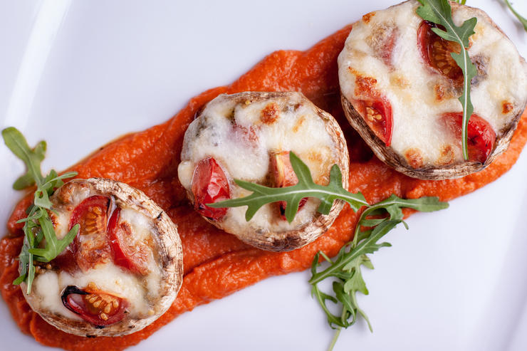 Balsamic-Marinated Portobello Pizzas Are Always A Hit