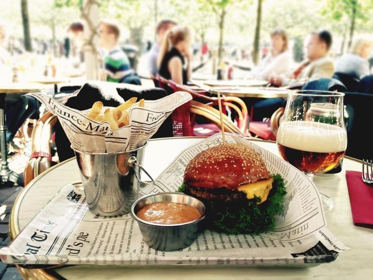 burger and fries