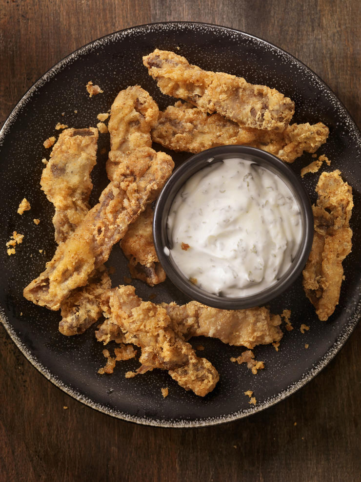 Homemade Chicken Fingers With Yogurt Ranch Dressing