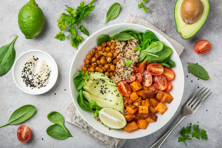 Roasted Veggie Quinoa Bowl