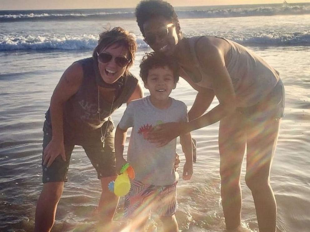 PHOTO: Saiyda Shabazz, far right, poses with her son and a friend.