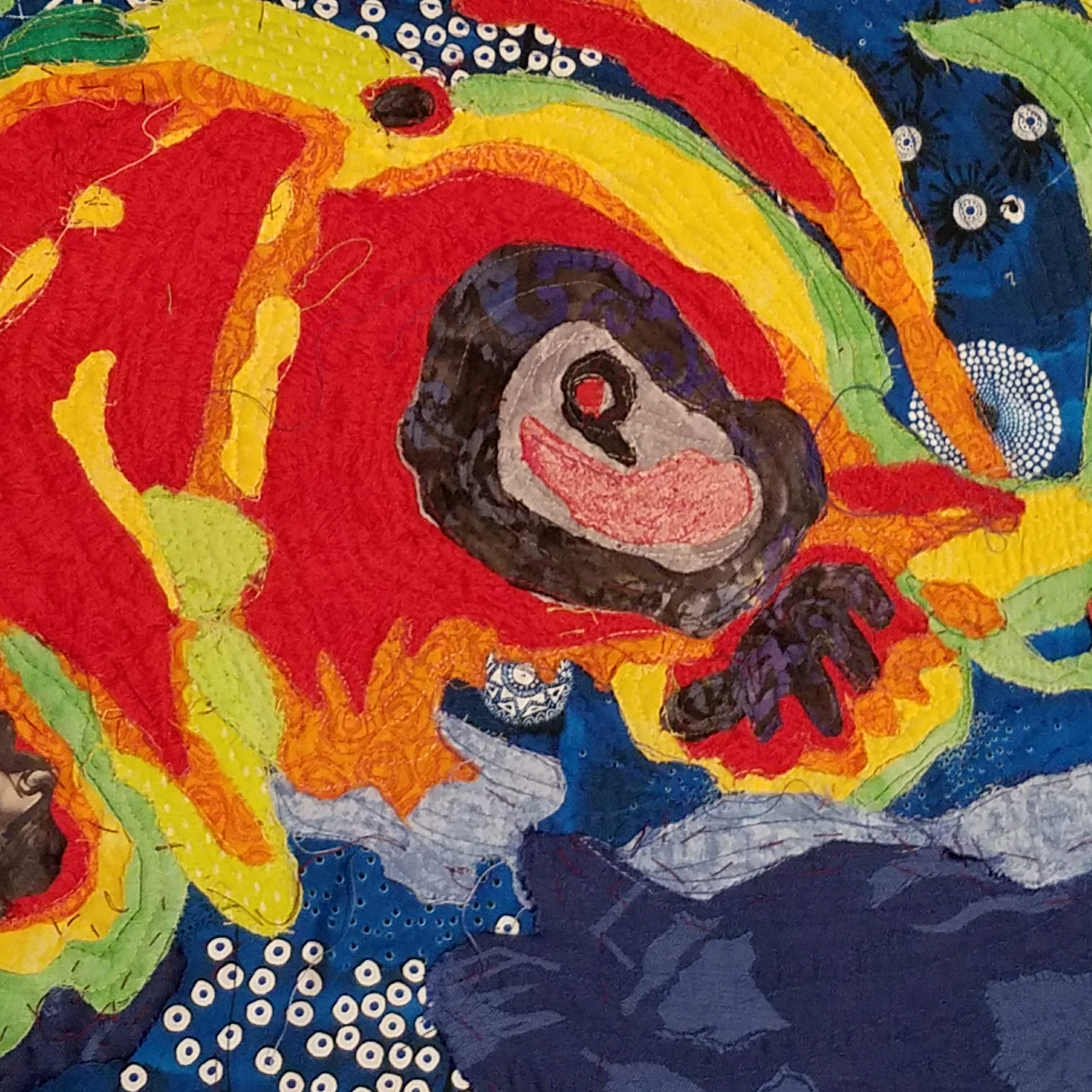 Leslie Cohen's vibrant sculptural quilts swirl with energy