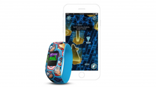 There are two Marvel-themed versions, this one features the Avengers and Cap’s shield. Image credit: Garmin/Marvel.&nbsp;
