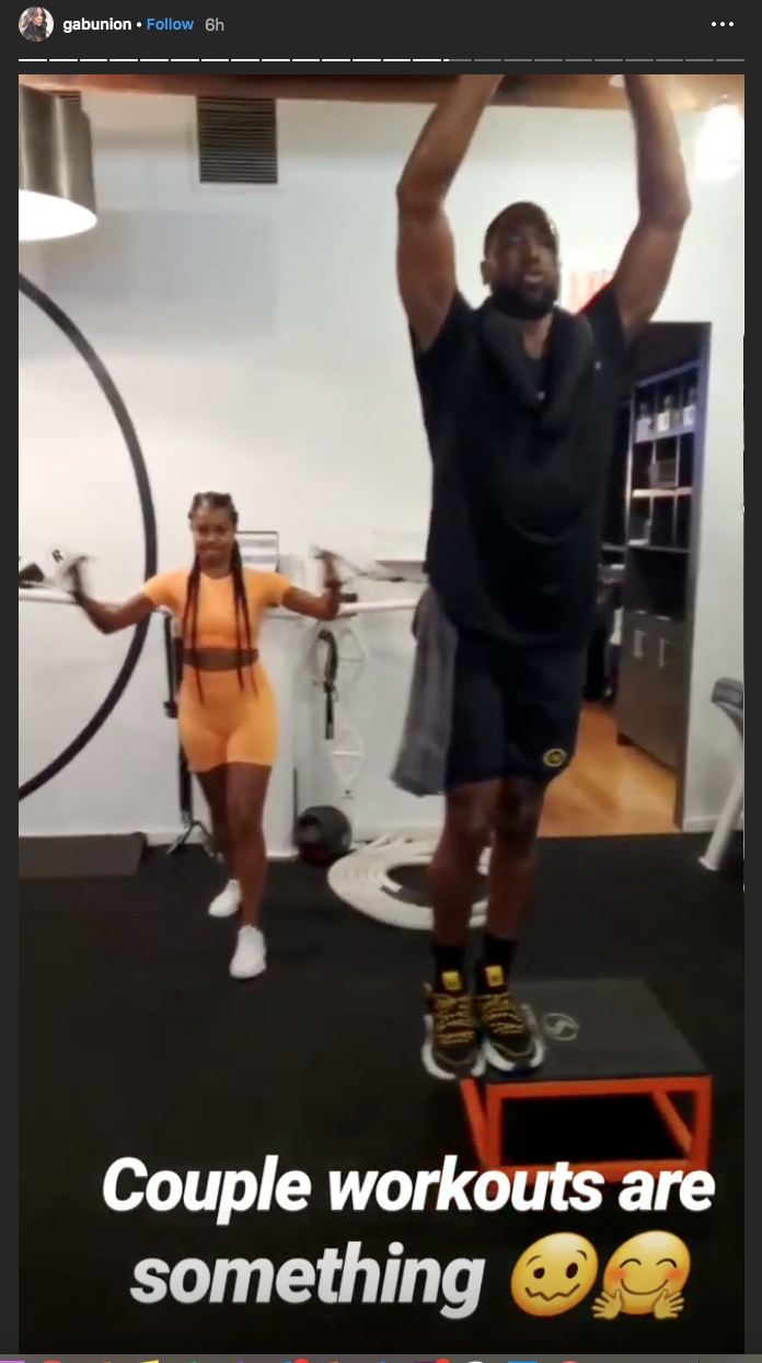 gabrielle union and dwyane wade's couple workout