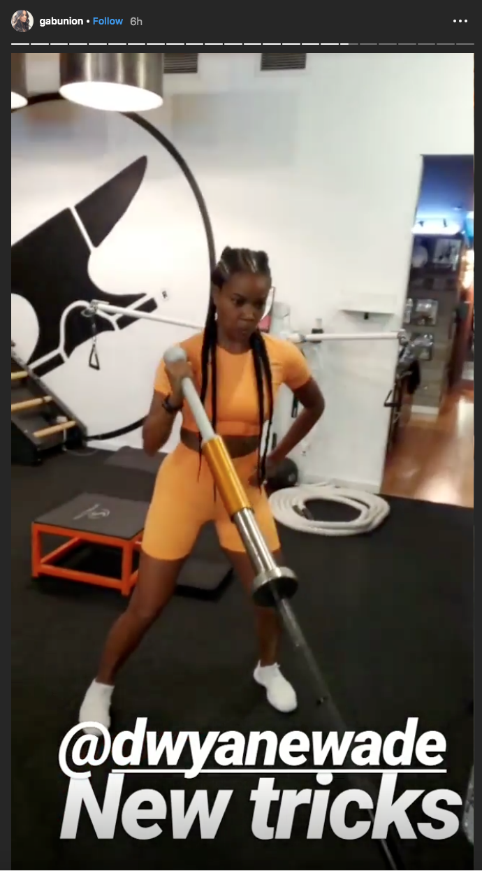 gabrielle union and dwyane wade's couple workout
