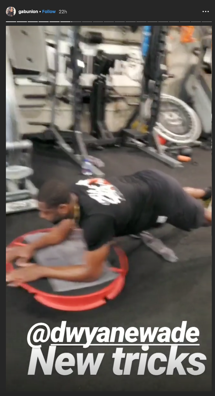 gabrielle union and dwyane wade's couple workout