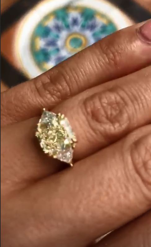  Lucy was given a four carat yellow diamond ring worth £60,000 to £70,000.