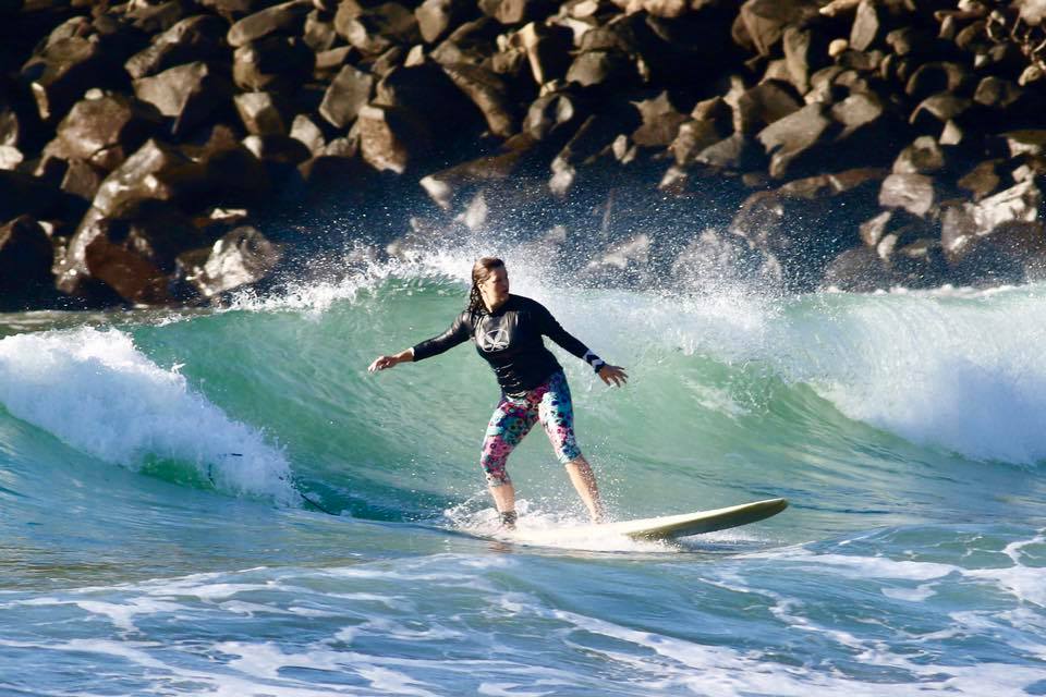 surfing woman 