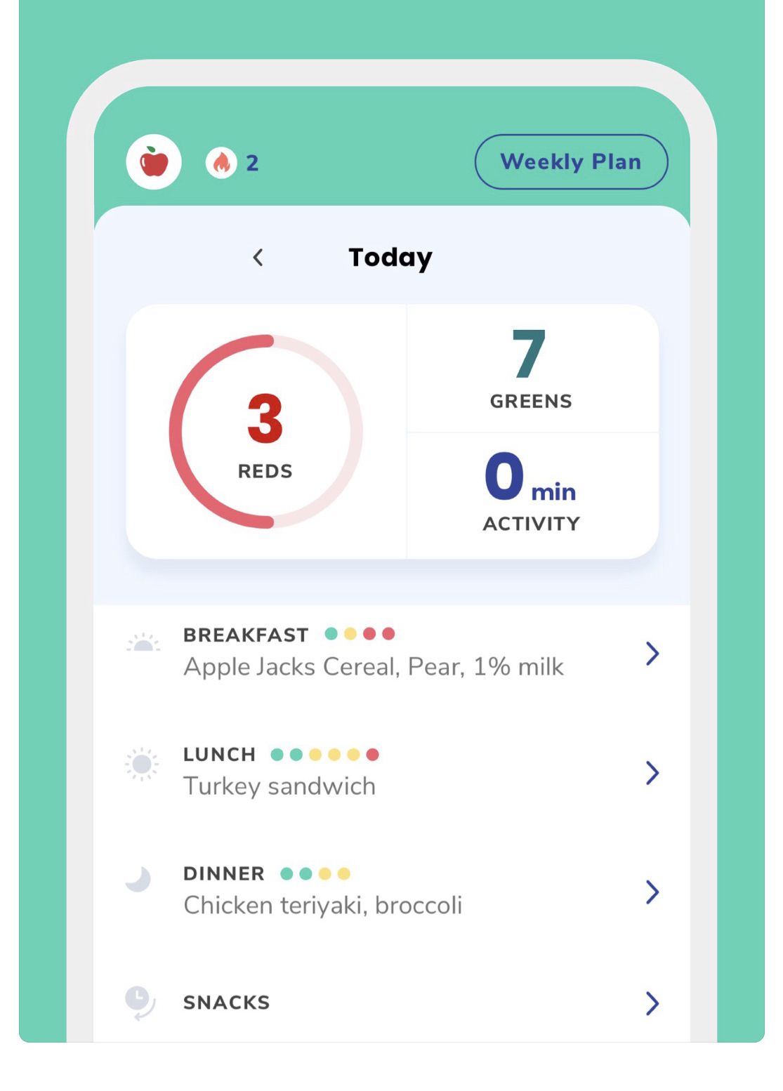 The Kurbo app helps kids track their food intake.