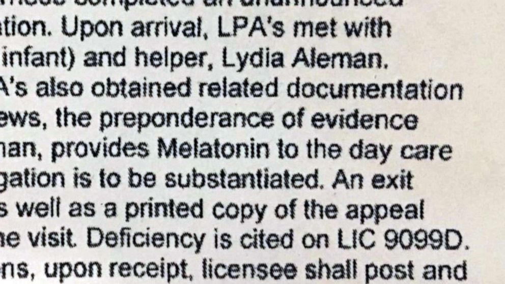PHOTO: California state investigators have cited an in-home daycare provider in Bonita, Calif., for dosing children with melatonin.