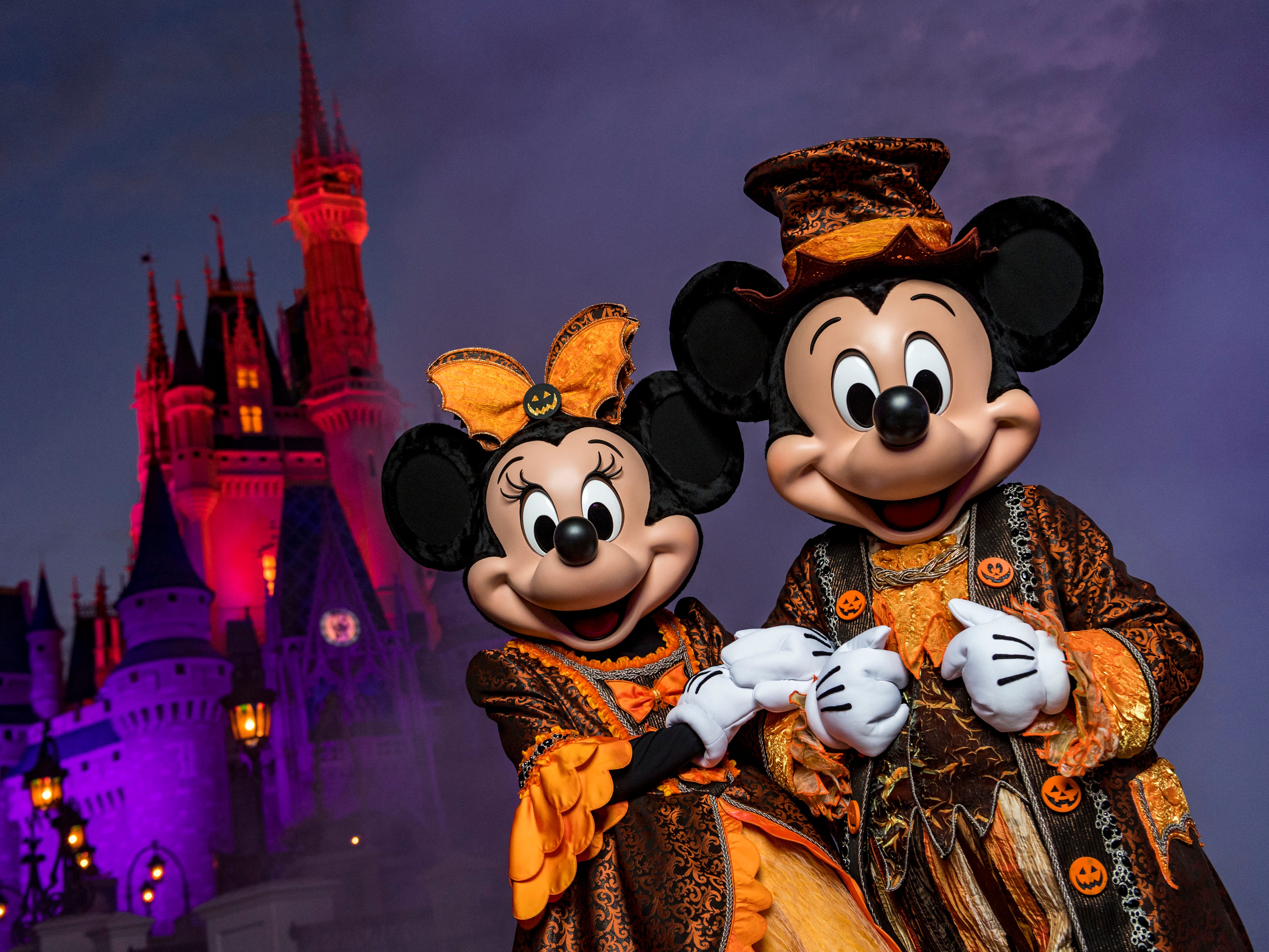 Eerie lighting, fall dŽcor and Mickey Mouse-shaped Jack-O-Lanterns set the stage at Magic Kingdom for MickeyÕs Not-So-Scary Halloween Party. The family-friendly after-hours event offers trick-or-treating, meet and greets with favorite characters in costume, plus the must-see ÒMickeyÕs Boo-to-You Halloween ParadeÓ and ÒHappy HalloWishesÓ fireworks display. MickeyÕs Not-So-Scary Halloween Party is a special ticket event and takes place on select nights each fall at Walt Disney World Resort in Lake Buena Vista, Fla. (Matt Stroshane, photographer)