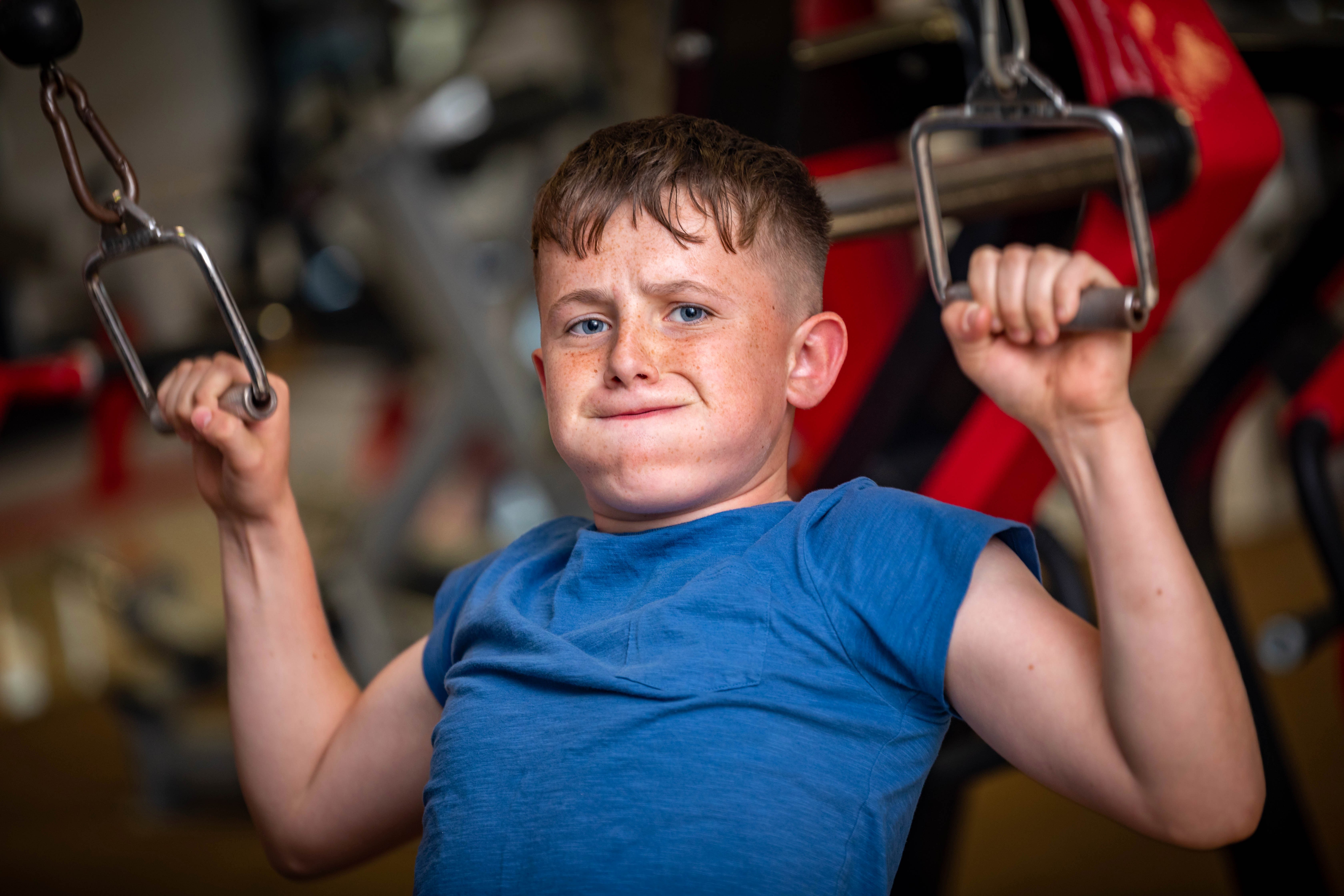  The 13-year-old will have to wait until 16 to compete in junior strongman competitions