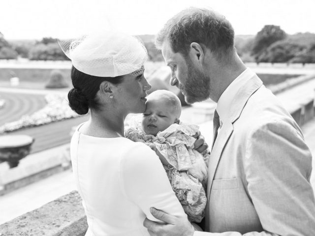 Prince Harry, Meghan Markle, and Archie Harrison Mountbatten-Windsor.