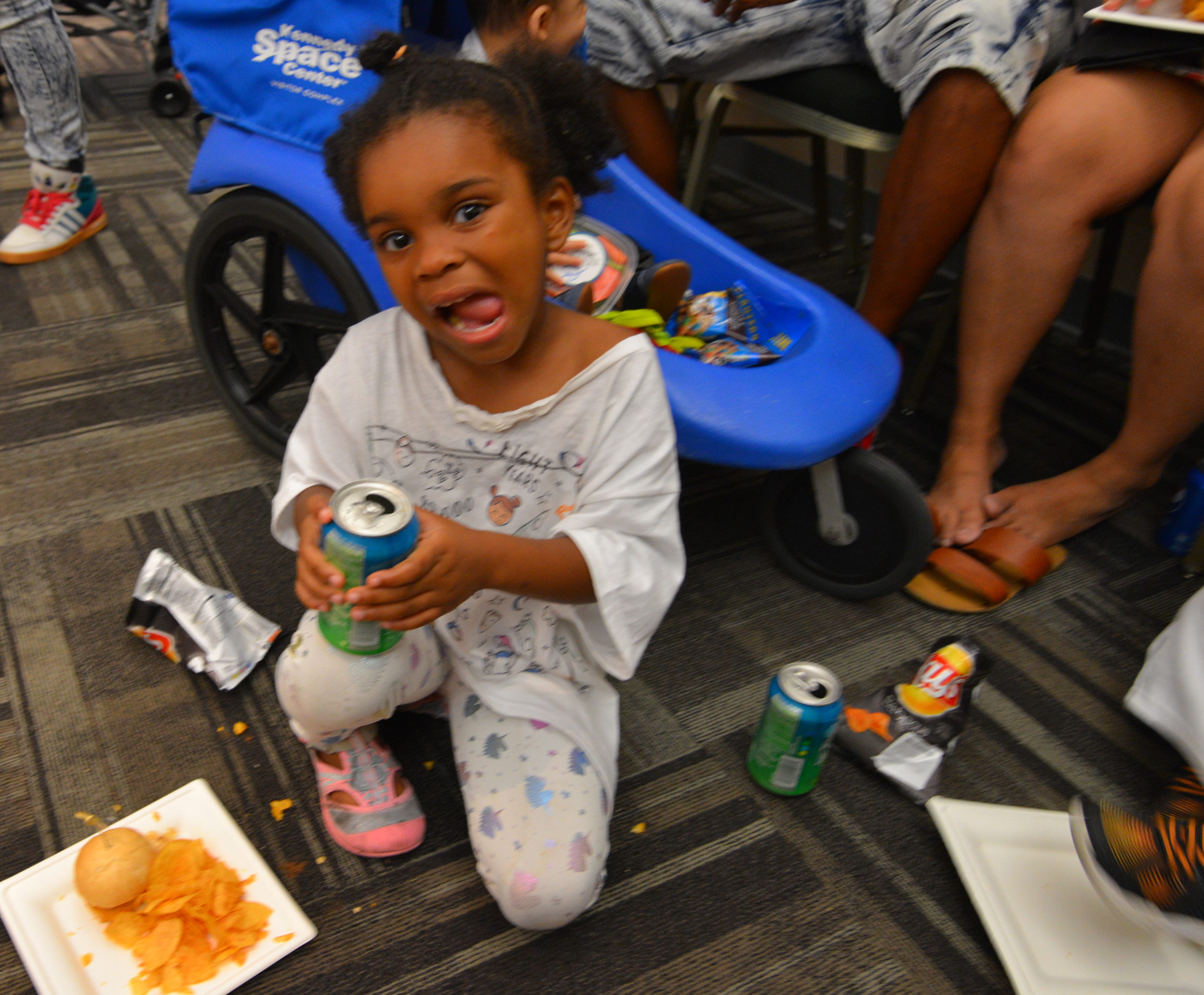 50 students from four Brevard schools were invited to Kennedy Space Center Visitor Complex Friday afternoon for the Ashley HomeStore’s national “Hope to Dream” program to surprise 50 children an afternoon at the Kennedy Space Center Visitor Complex, followed by a mass bed reveal, where kids will receive their very own bed. Children will receive a twin mattress, bed frame, pillow, comforter, mattress protector, swag bag and teddy bear. These children do not have their own bed, they either share with their parent or siblings, sleep on the sofa or on the floor. Ashley's HomeStore Hope to Dream program has given out 90,000 beds since 2010. 