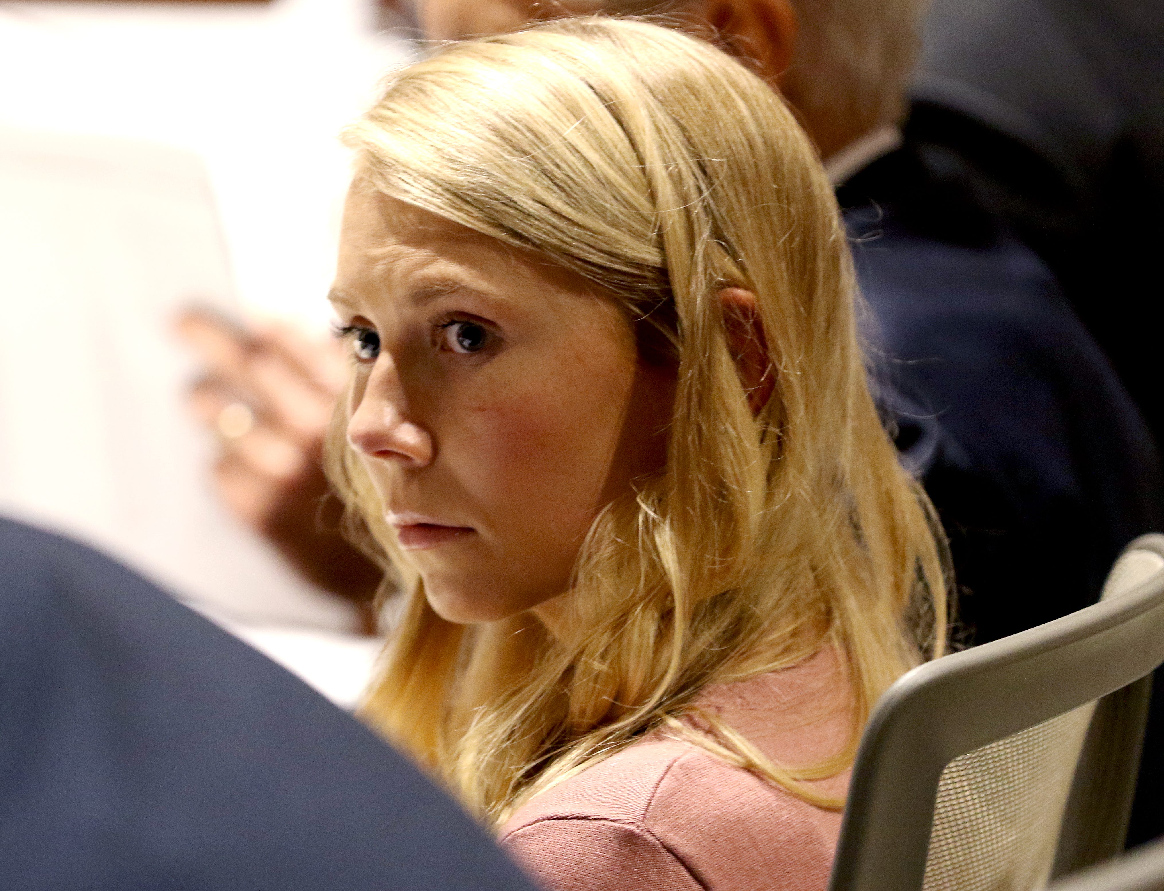 Brooke "Skylar" Richardson, waits for jury selection to resume after a break for lunch at the Warren County Courthouse Tuesday, September 3, 2019. Richardson, 20, is accused of killing and burying her baby in the backyard of her Carlisle home. Richardson is charged with aggravated murder, involuntary manslaughter, gross abuse of a corpse, tampering with evidence and child endangerment in the death of her newborn infant.