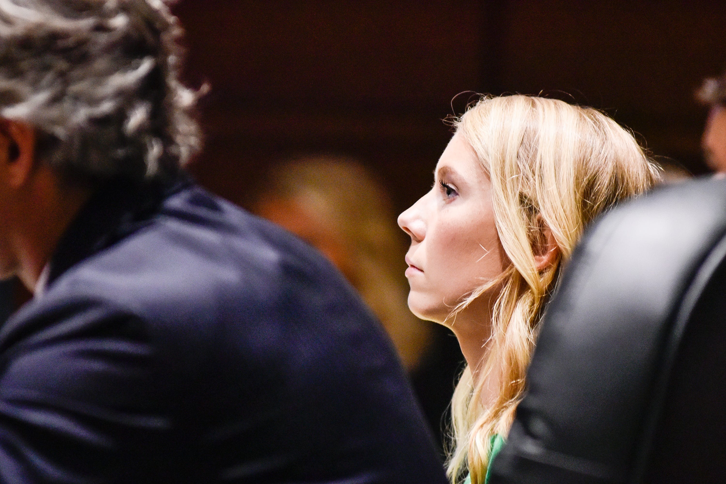 Brooke "Skylar" Richardson sits in the Warren County Courthouse during her trial Wednesday, September 4, 2019. The 20-year-old is accused of killing and burying her baby in the backyard of her Carlisle home. Richardson is charged with aggravated murder, involuntary manslaughter, gross abuse of a corpse, tampering with evidence and child endangerment in the death of her newborn infant. She faces the possibility of life in prison.
