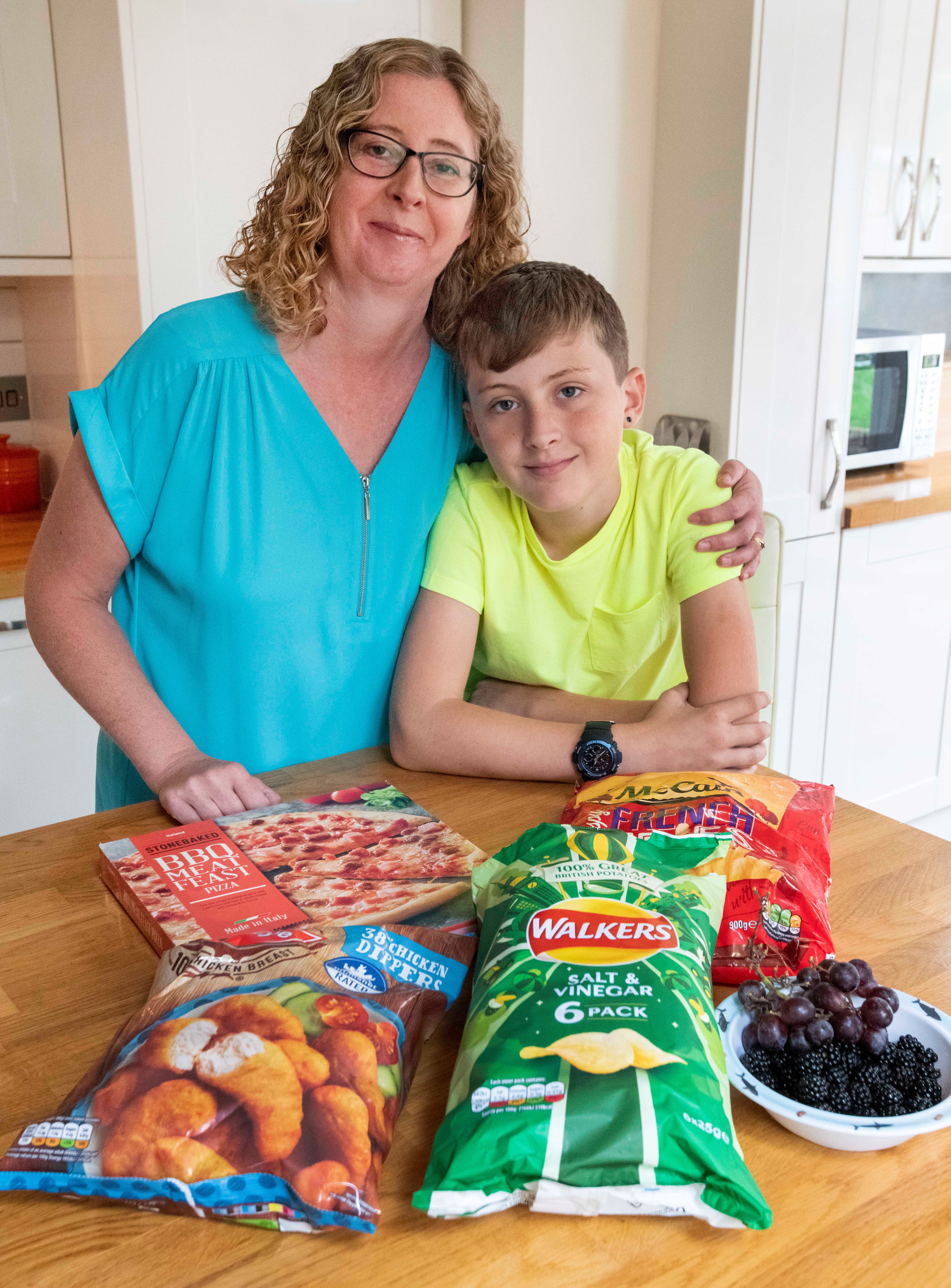  George's mum Tracy struggled with filling his school lunchbox with foods he'd actually eat