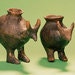 Late Bronze Age feeding vessels from V&ouml;sendorf, Austria, about 3,000 years old. They were probably used as baby bottles.