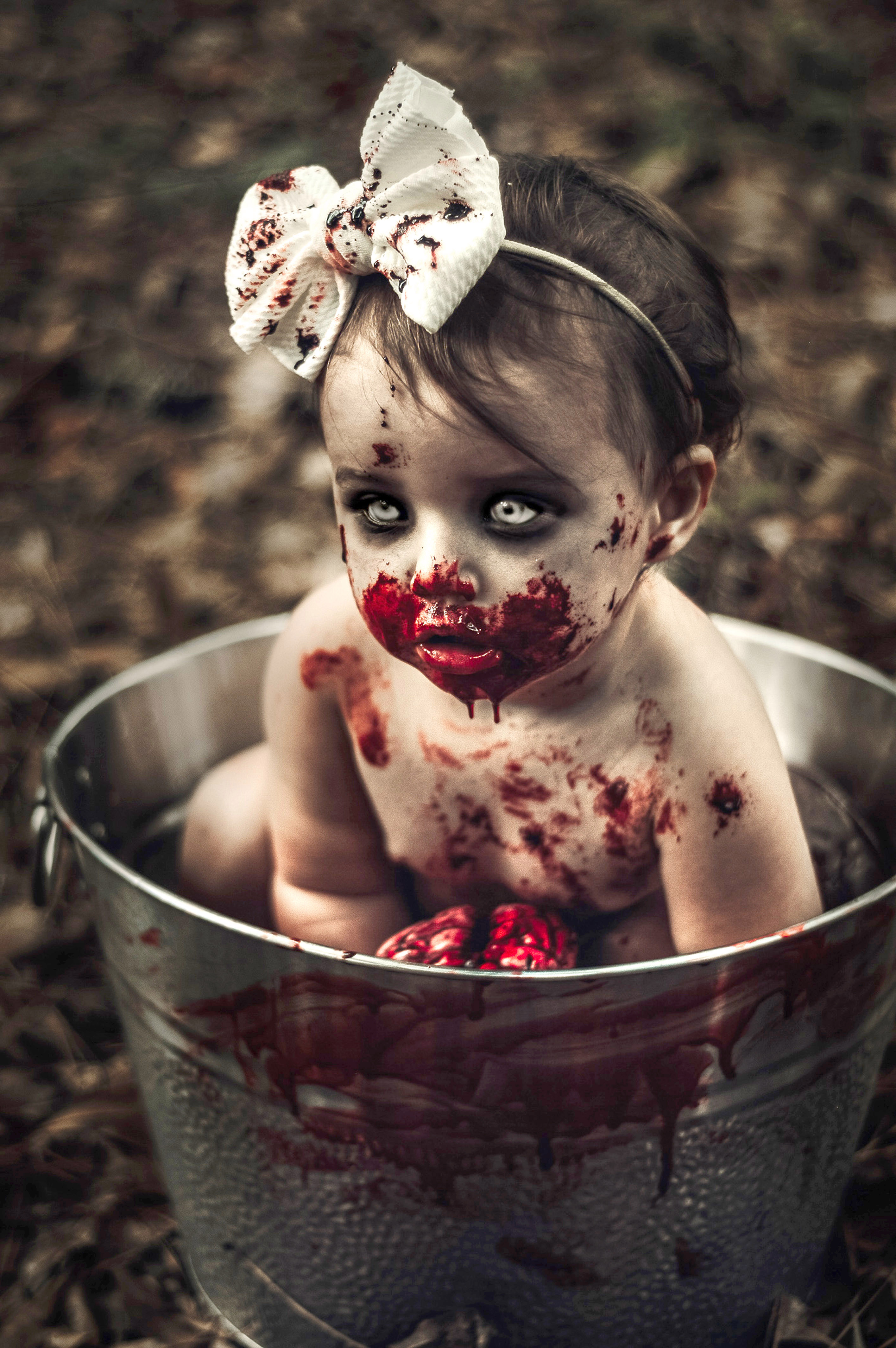  Bloodbath - the baby's mum said she knew that posting these pics online could be 'risky'