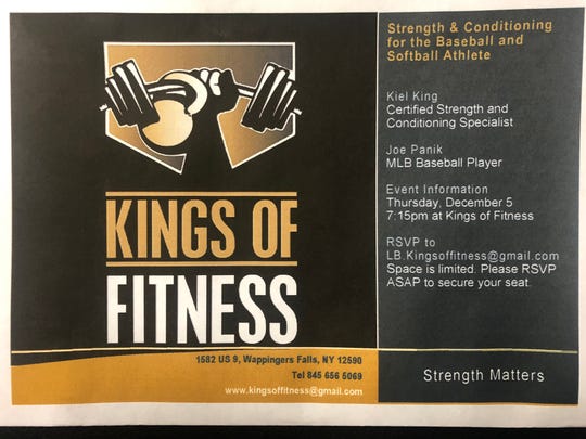 Joe Panik, a Major League Baseball player, will help host a discussion on strength and conditioning for kids at Kings of Fitness gym in Wappingers Falls on Dec. 5.