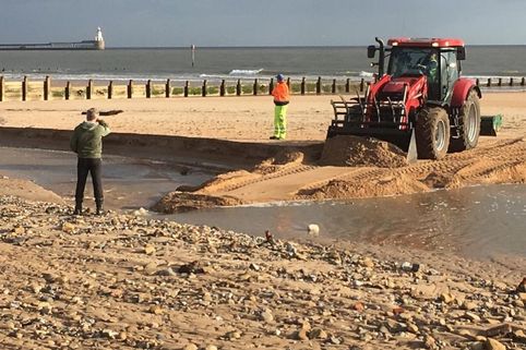 Sinkhole opens up in Blyth