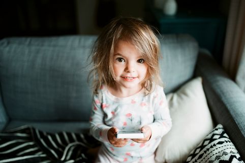 Young girl with phone