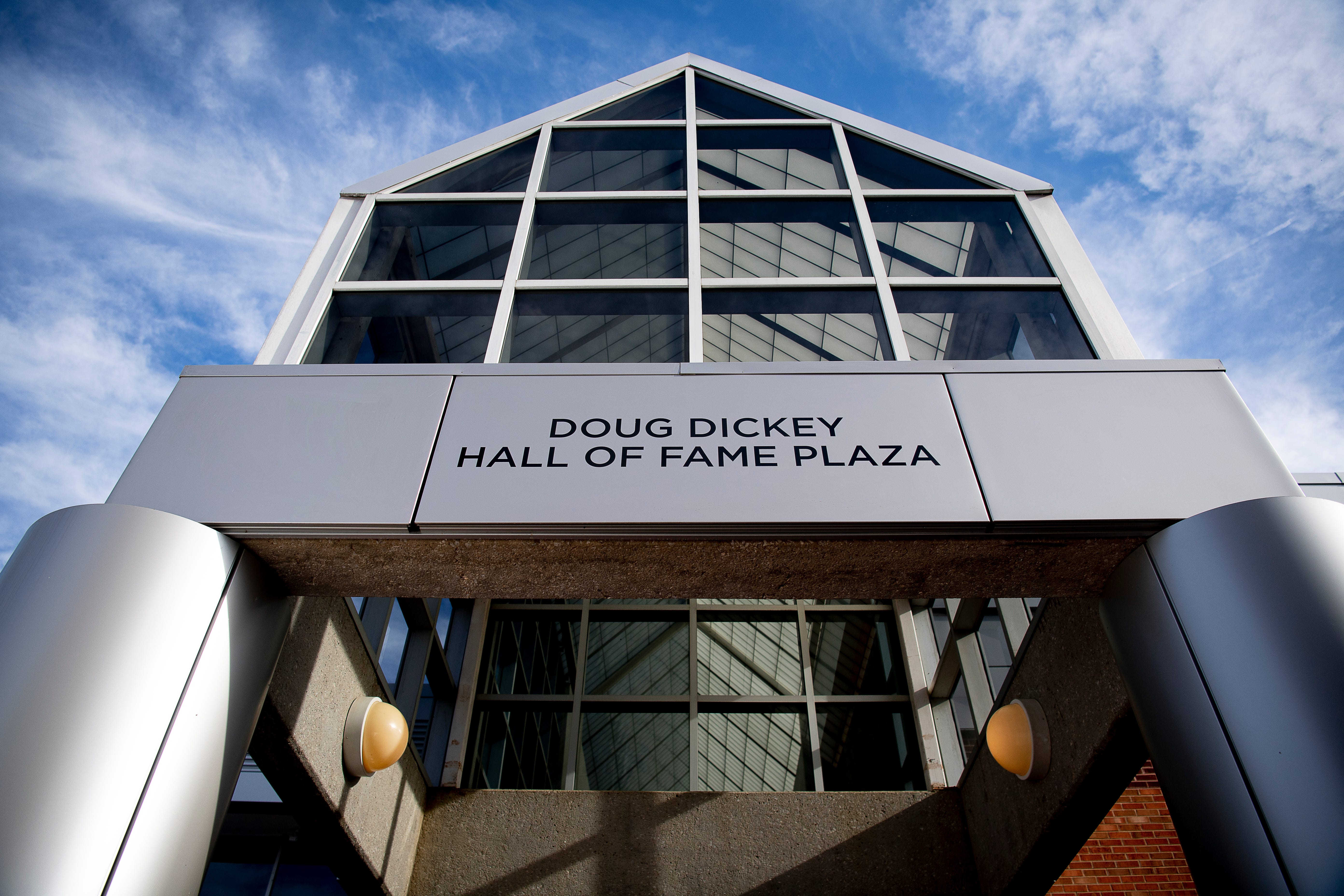 The Doug Dickey Hall of Fame Plaza at the Neyland-Thompson Sports Complex in Knoxville, Tennessee on Friday, October 4, 2019. Dickey led UT to its second SEC title in 1969 and served as the Vols' Director of Athletics from 1986 to 2003.