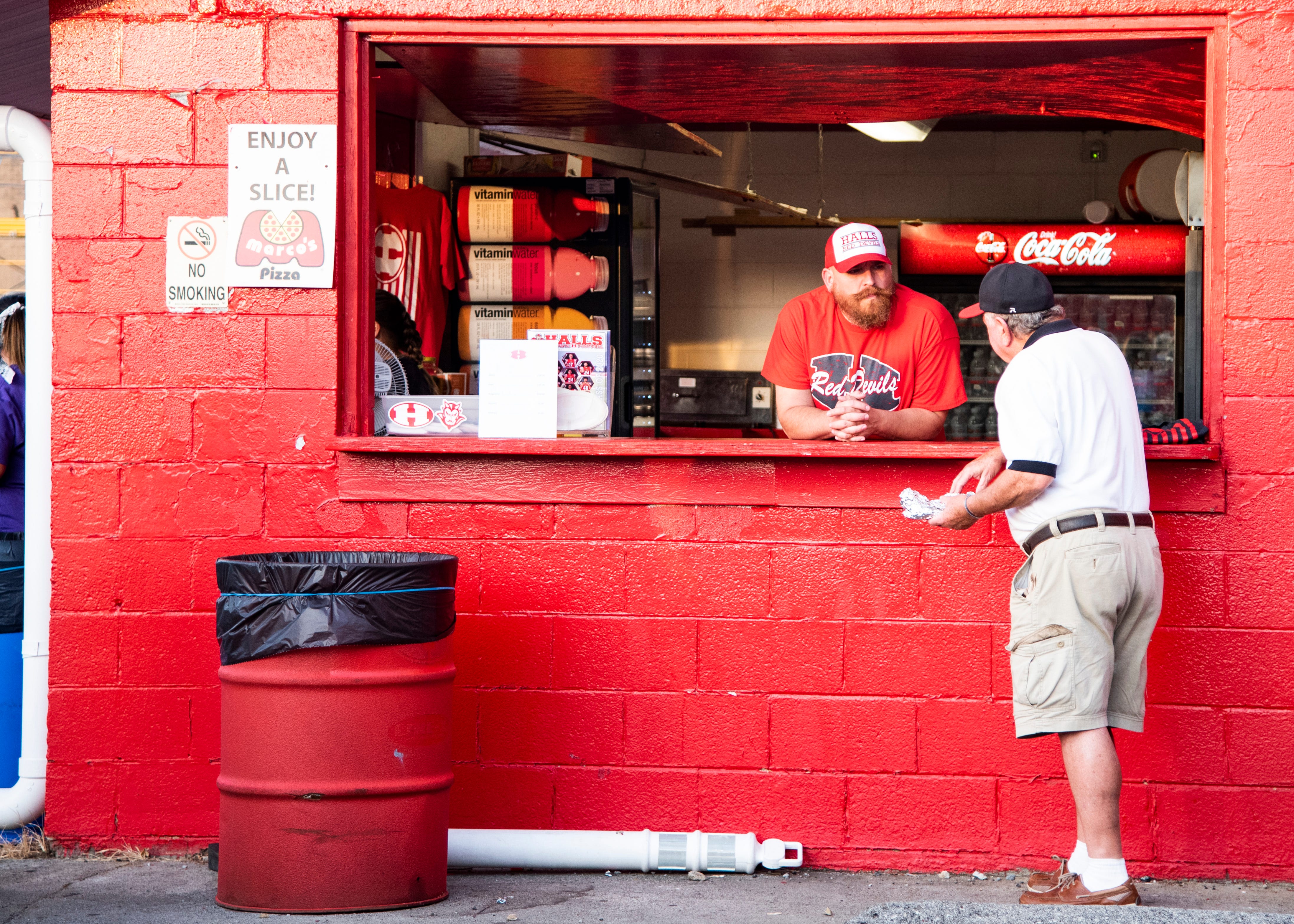 The Halls concession stand before the Halls and Central high school football game on Friday, October 4, 2019 at Halls High School.