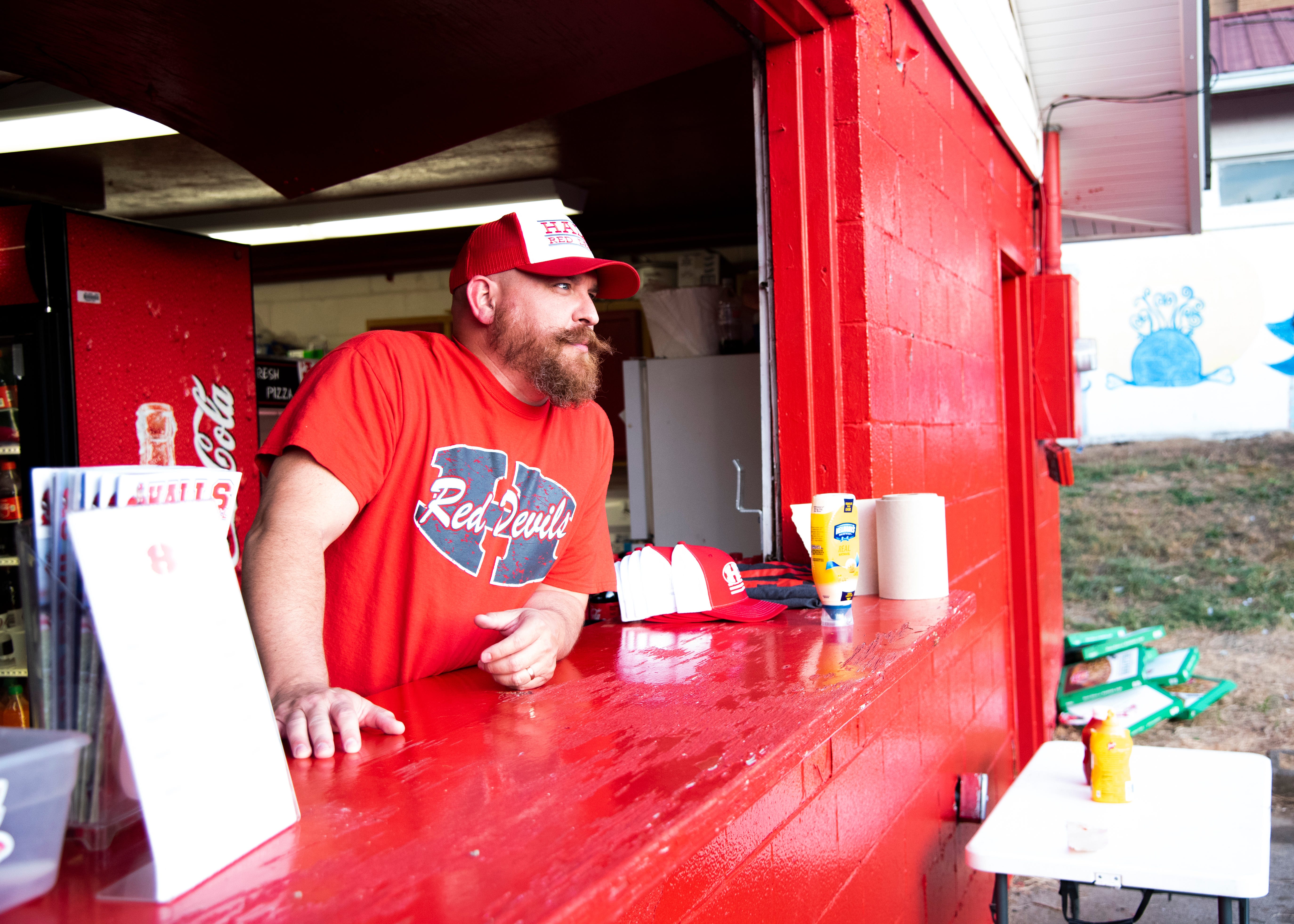 The Halls concession stand before the Halls and Central high school football game on Friday, October 4, 2019 at Halls High School.