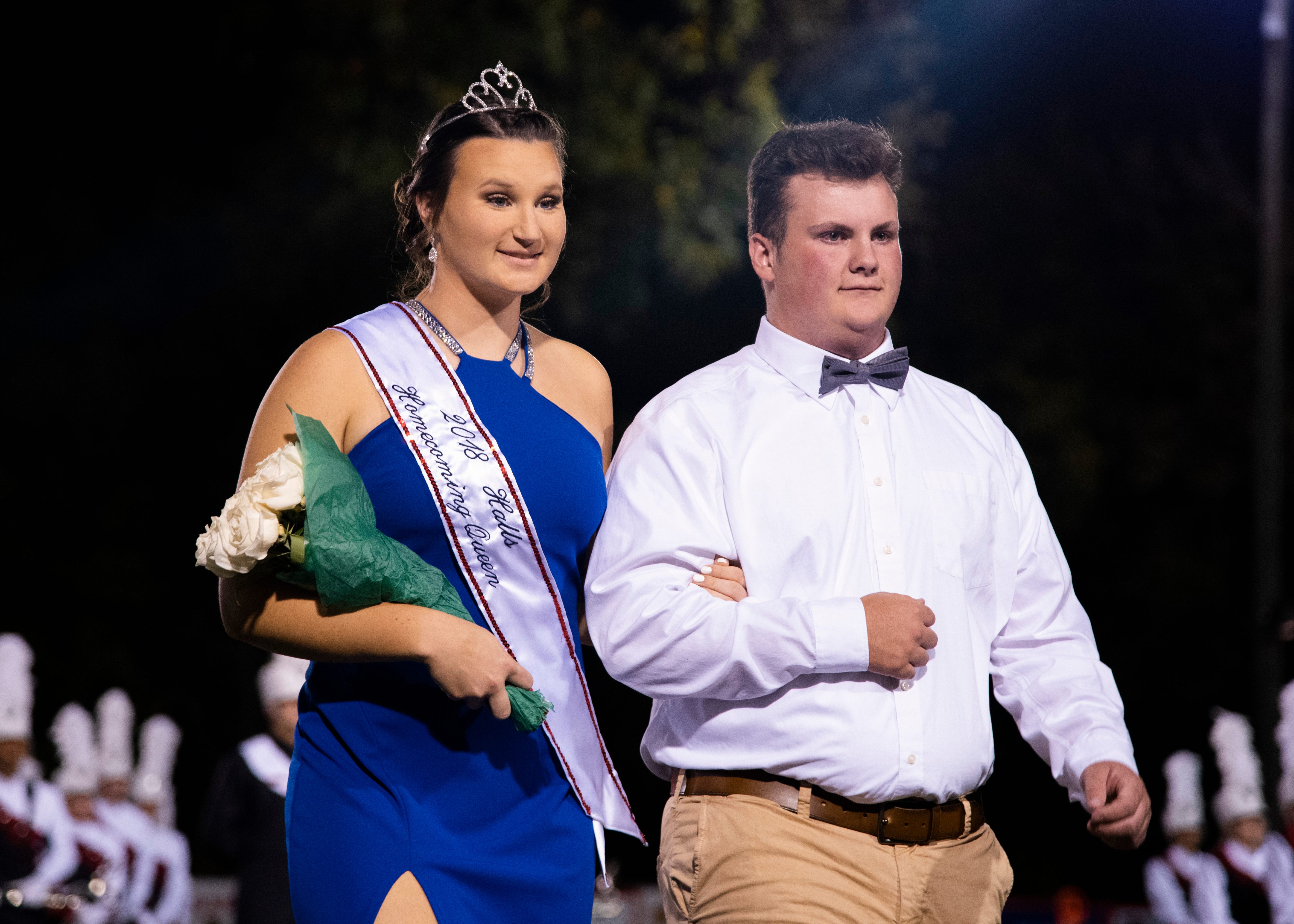 Halls' 2018 homecoming queen during the Halls and Central high school football game Friday, Oct. 4, 2019, at Halls High School.