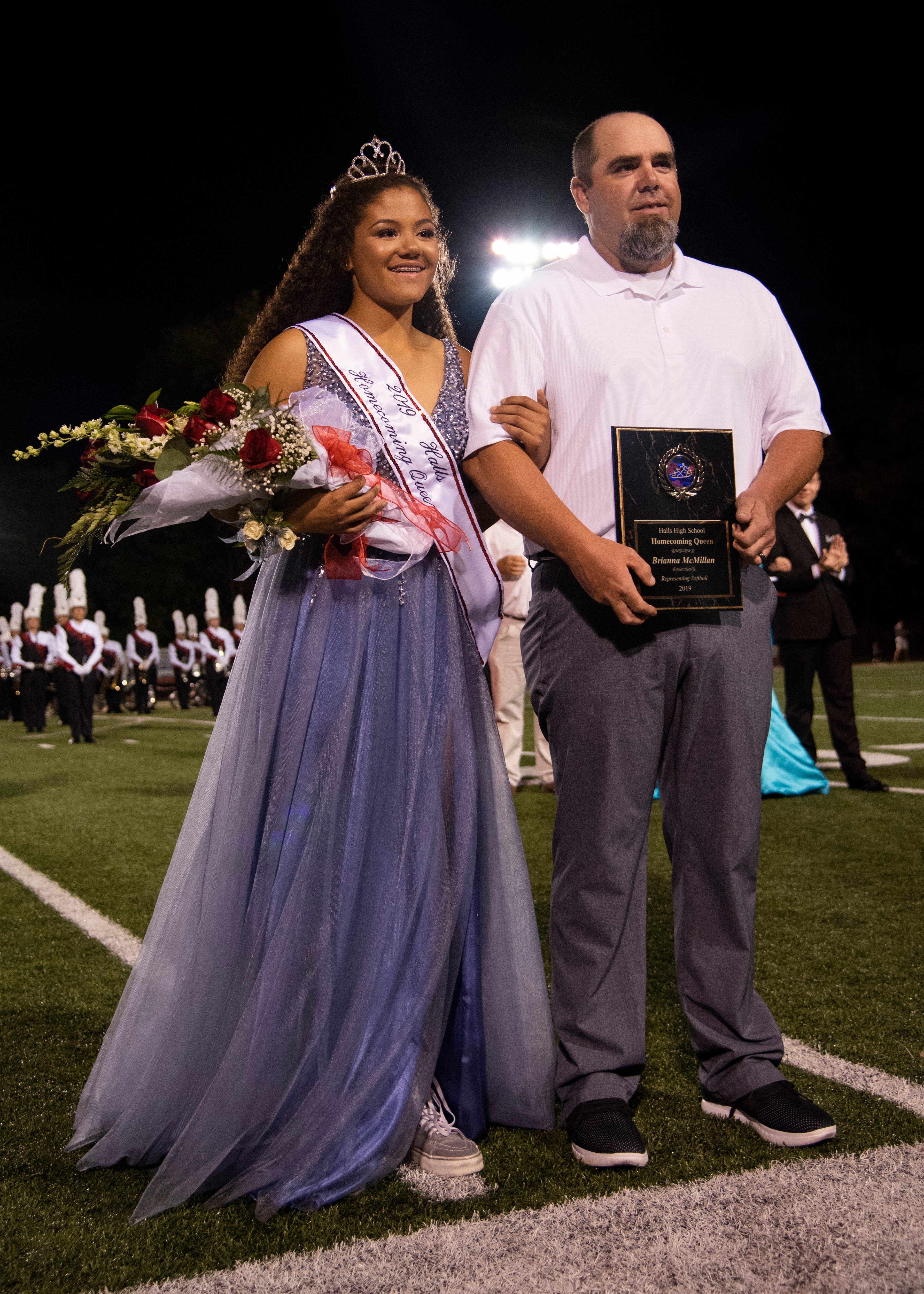 Brianna McMill was crowned 2019 Halls High homecoming queen during the game against Central on Friday, Oct. 4.
