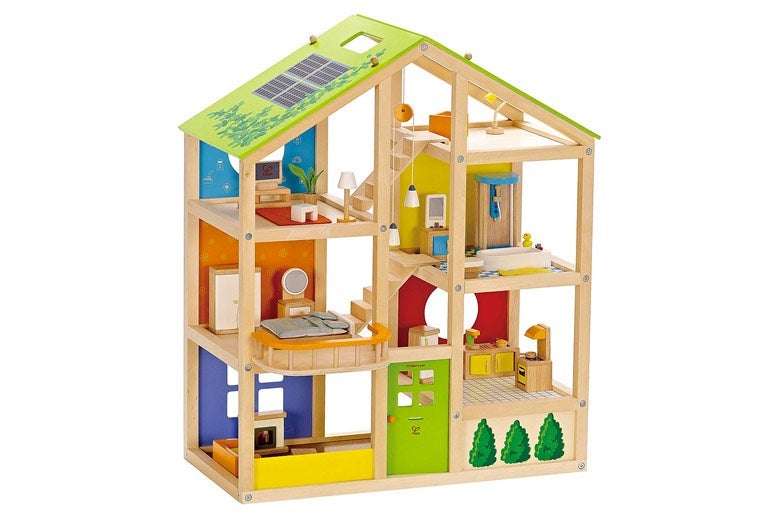 Wooden dollhouse.