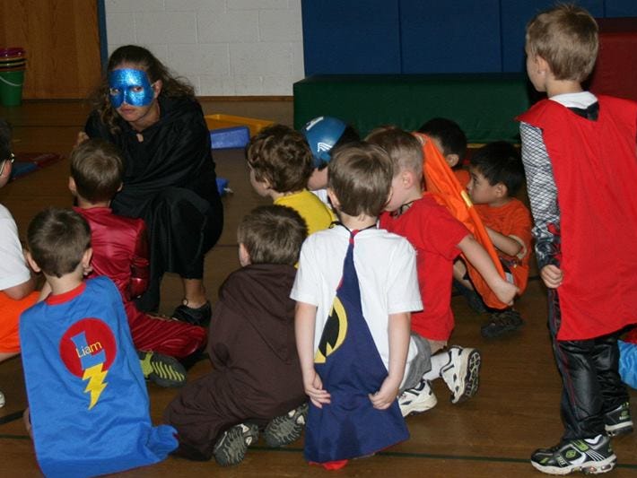 Kids at the York JCC enjoying an activity during one of the classes.