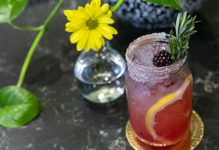 One of Flower Child's mocktails is the non-alcoholic rosemary-grapefruit soda.