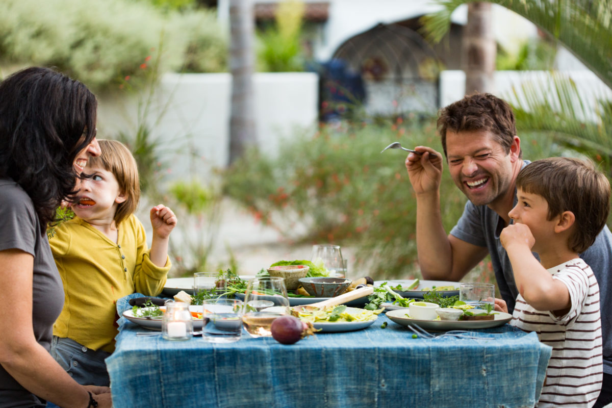 Vicki, Maison, Misha and West Collins in the adventurous eaters club with misha and vicki collins photo Michéle M. Waite