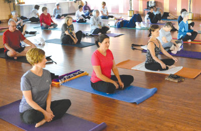  Citizens participate in a yoga class at the Costick Center. 