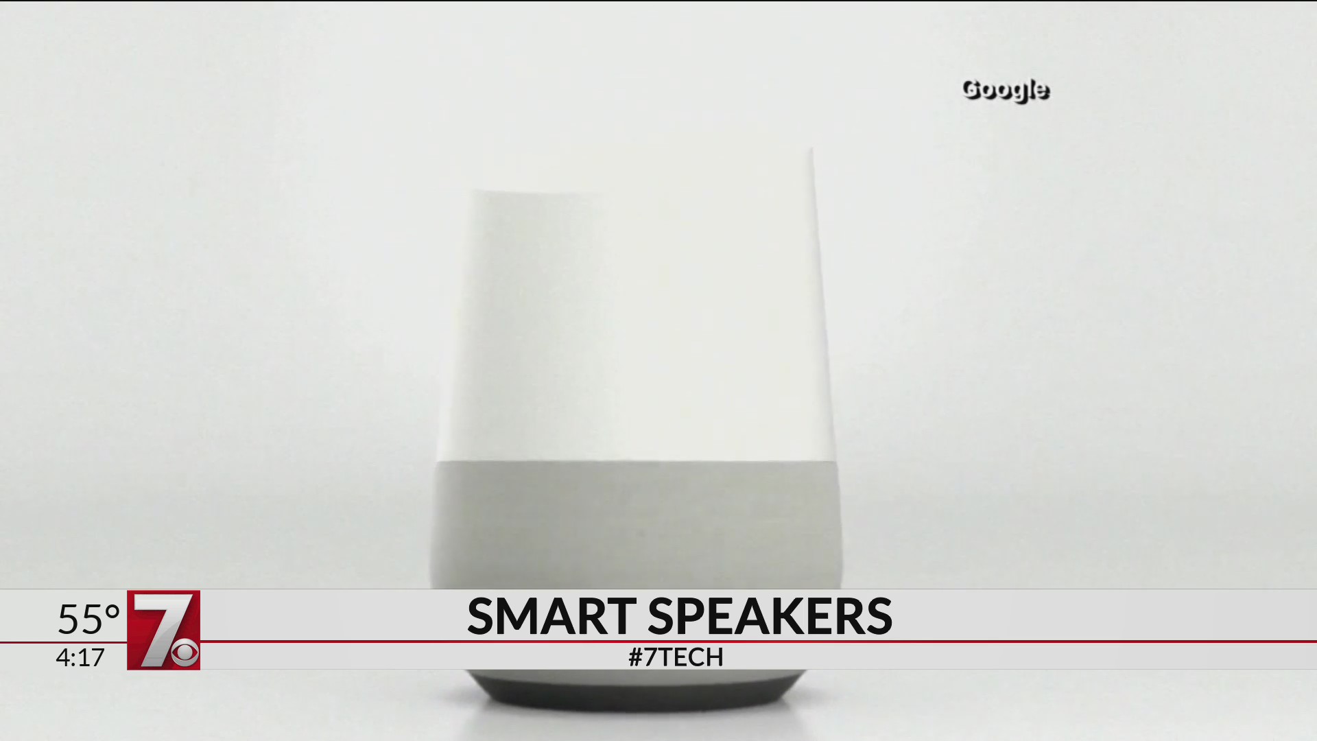 Thumbnail for the video titled "#7Tech - Smart speaker tricks on Carolina's Family at 4"