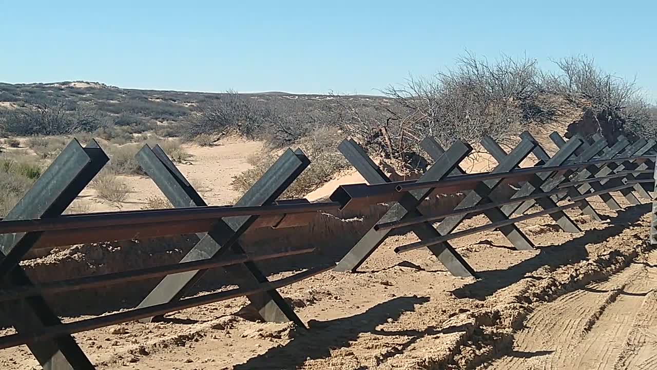 Thumbnail for the video titled "This is the barrier that the border wall is replacing"