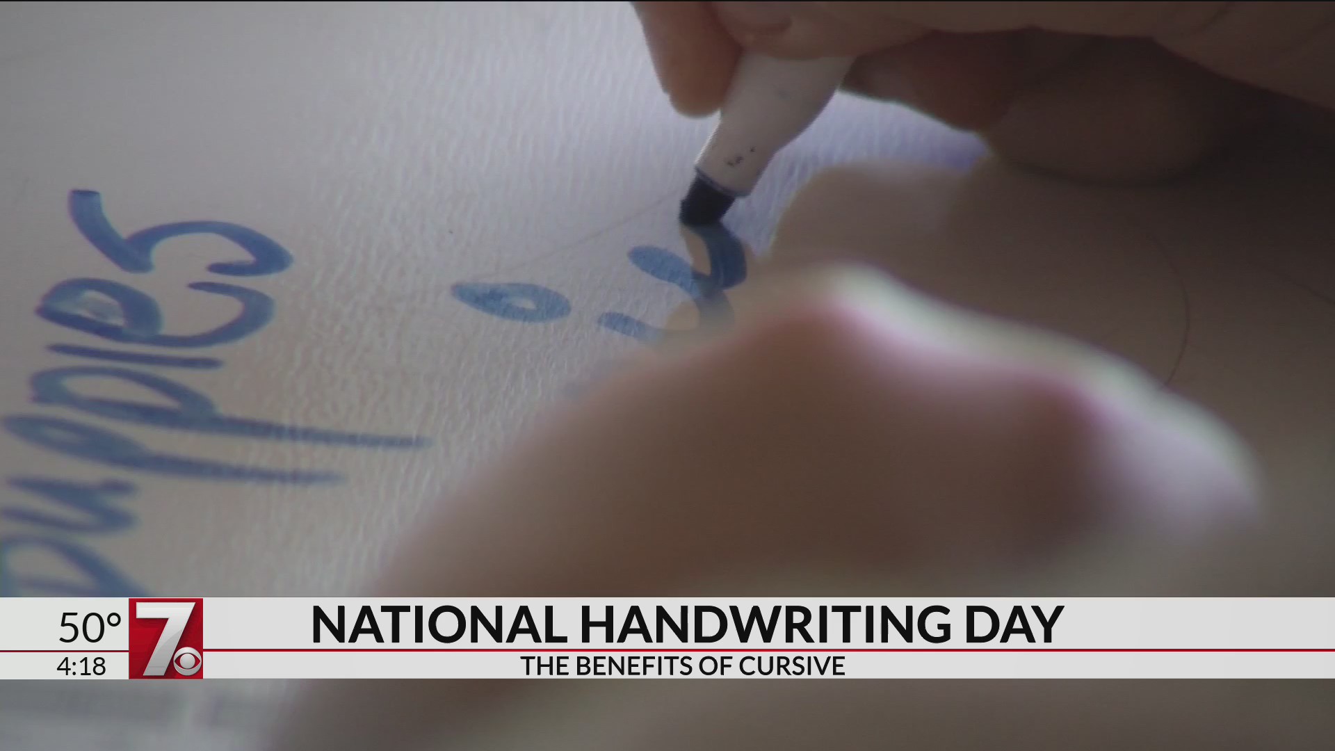Thumbnail for the video titled "National Handwriting Day"