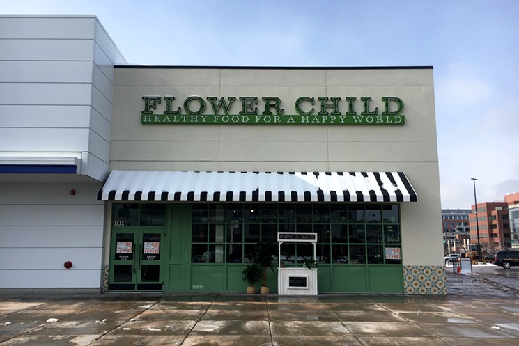 Flower Child is located on the northeast section of the Cherry Creek Mall complex.