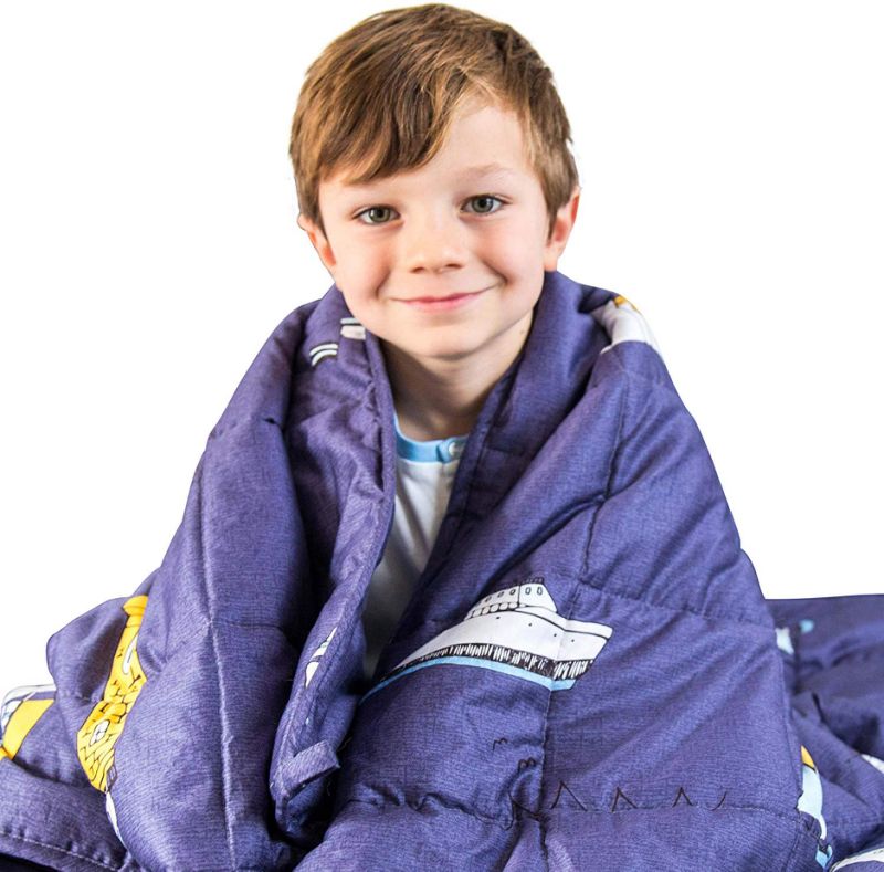 This nautical-themed weighted blanket will lull your cutie to sleep in no time. (Photo: Amazon)