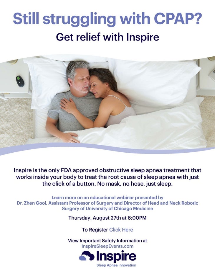 Still struggling with CPAP? Get relief with Inspire Therapy